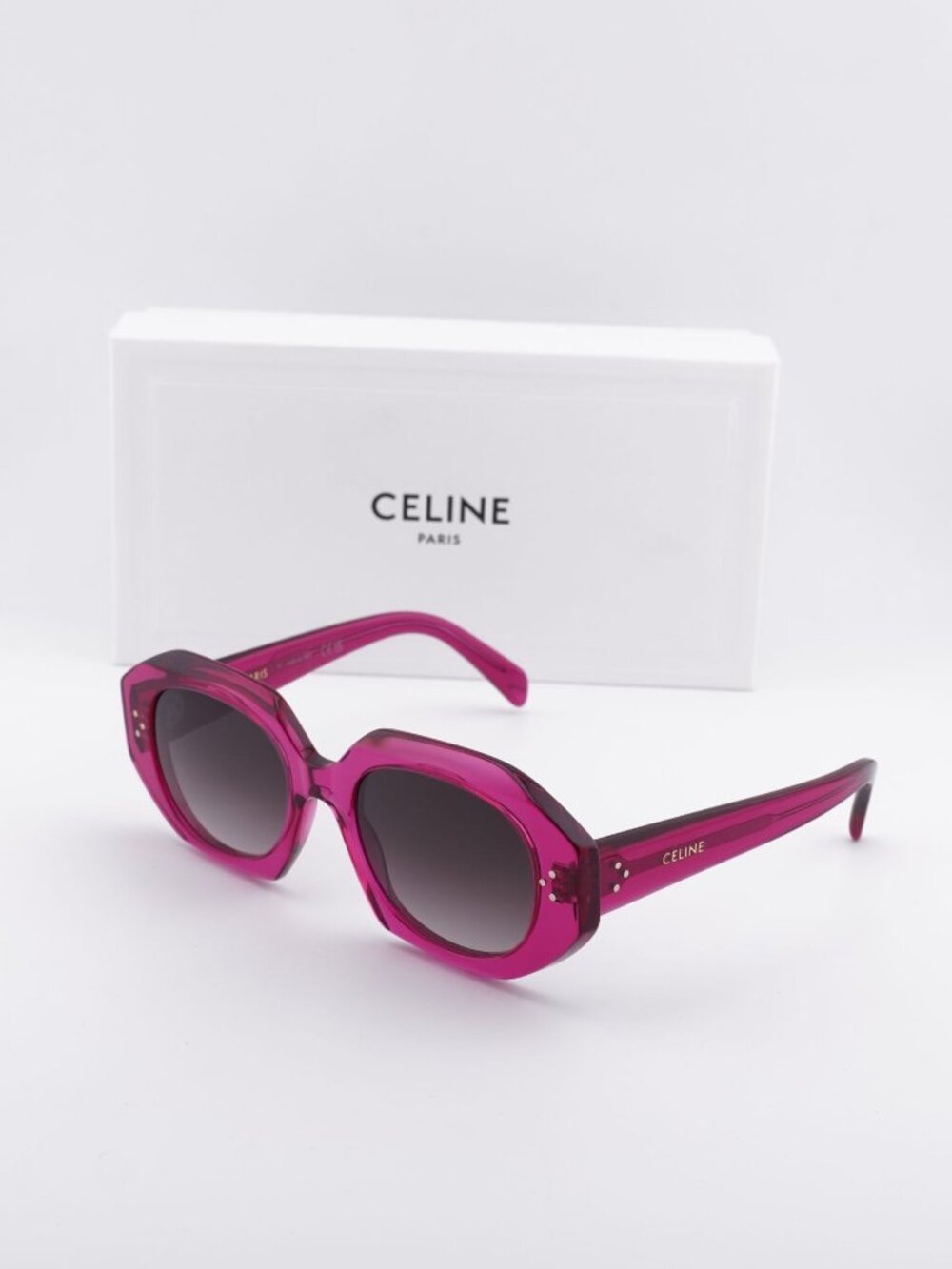 Celine CL40319I 72F Rectangle Sunglasses - Rose / Brown